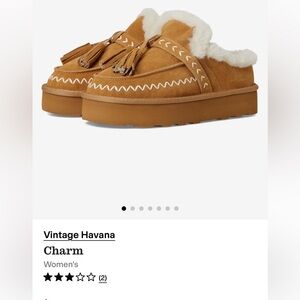 Vintage Havana Women's Brown Slippers with White Trim